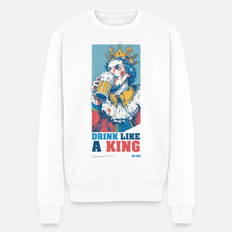 Plaisir de la bière royale - Pull Premium bio Homme - blanc
