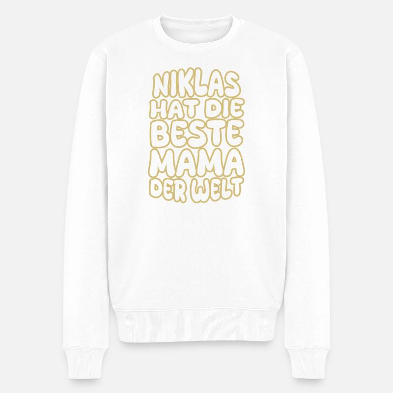 Geschenk für Niklas - Männer Premium Bio Pullover - Weiß