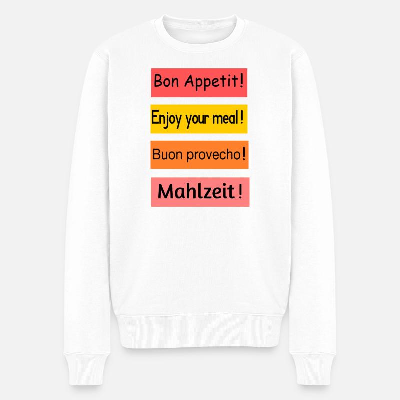 Guten_Appetit - Männer Premium Bio Pullover - Weiß