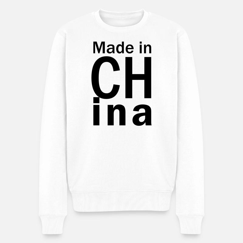Hergestellt in CHina - Männer Premium Bio Pullover - Weiß