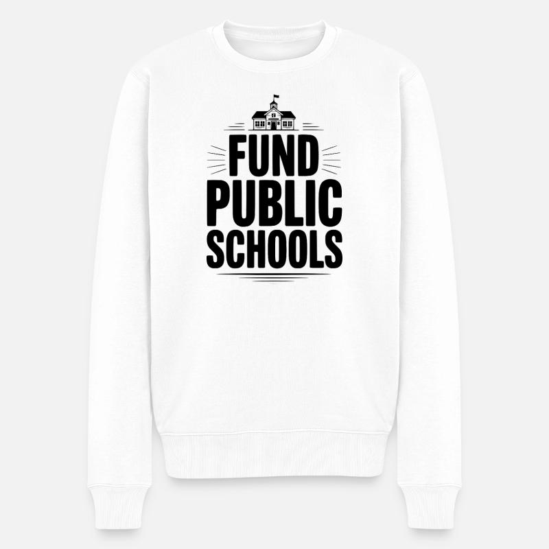 Fonds für öffentliche Schulen - Männer Premium Bio Pullover - Weiß