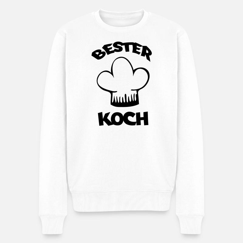 Bester Koch - Männer Premium Bio Pullover - Weiß