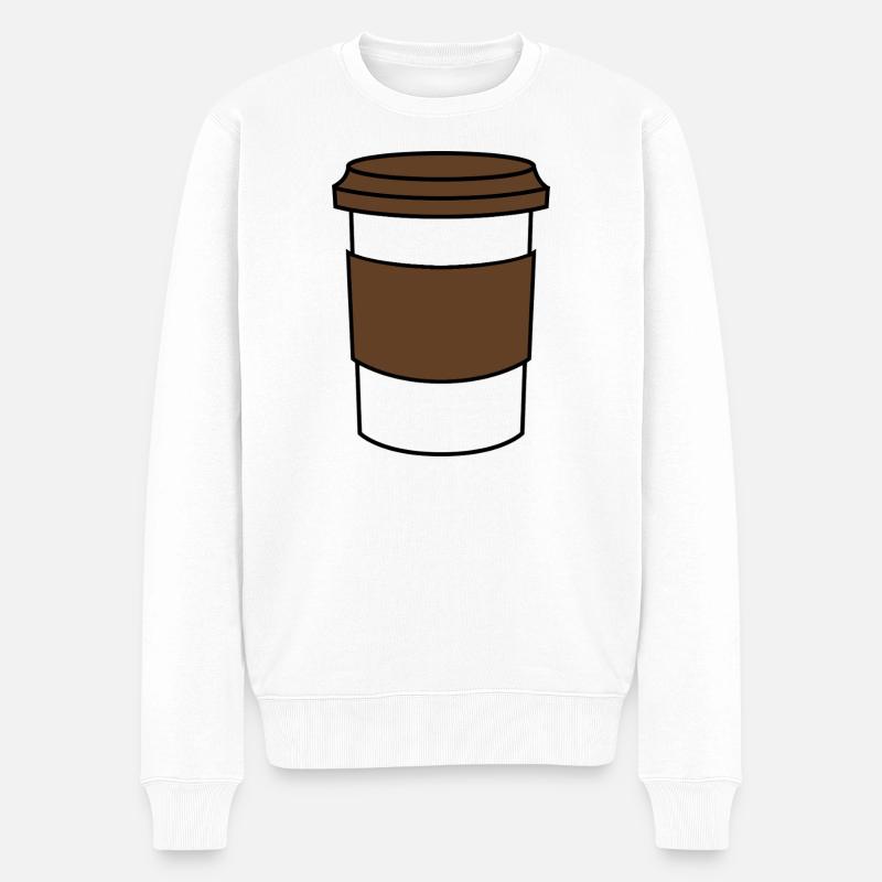 Kaffeetasse - Männer Premium Bio Pullover - Weiß