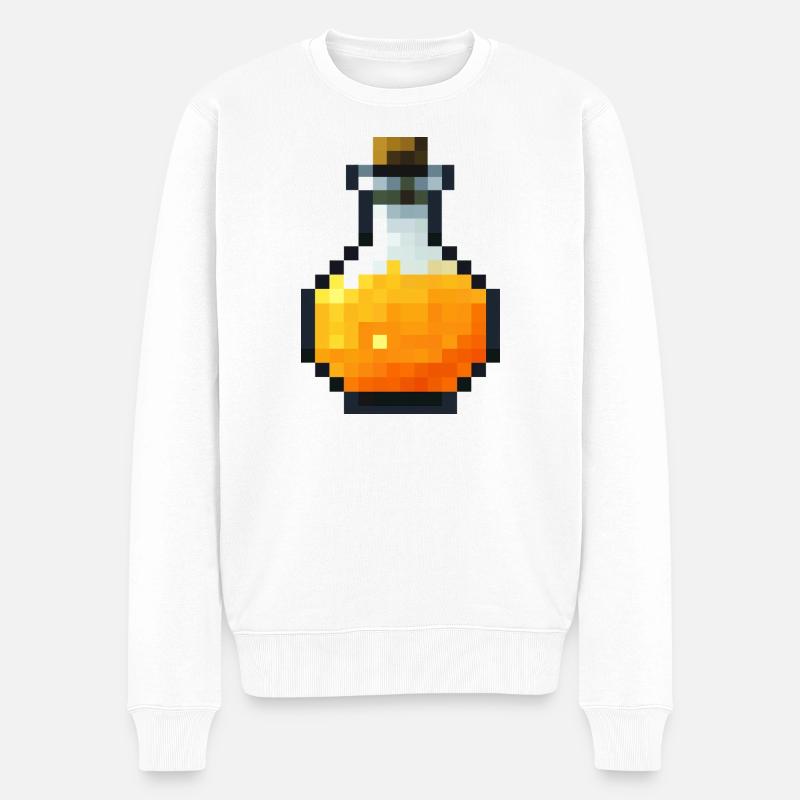 Potion Pixel-Art-Stil retro 8-Bit - Männer Premium Bio Pullover - Weiß