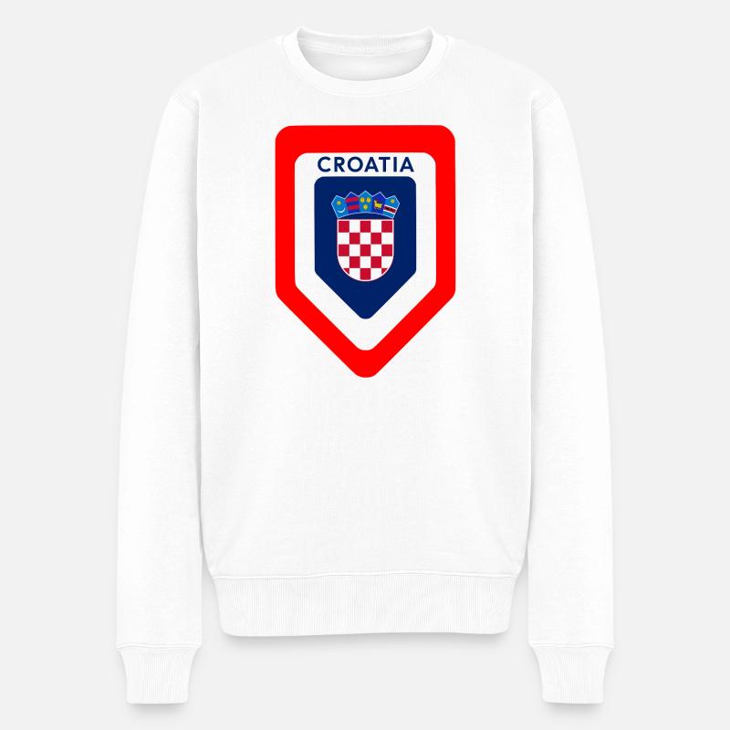 Armoiries croate - Pull Premium bio Homme - blanc