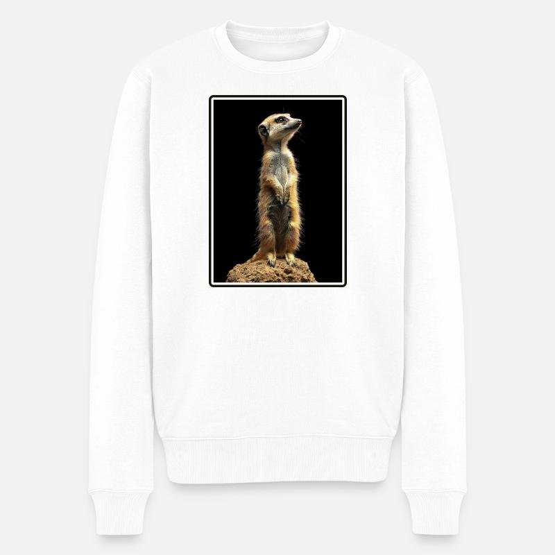 Suricate Erdmännchen - Pull Premium bio Homme - blanc