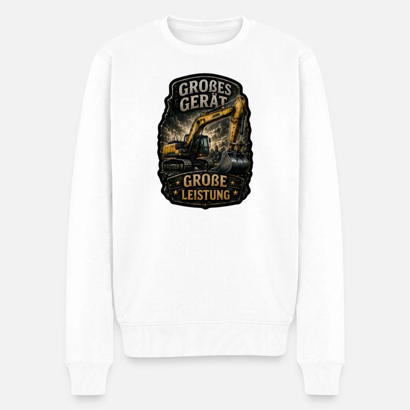Großes Gerät. Große Leistung. - Männer Premium Bio Pullover - Weiß