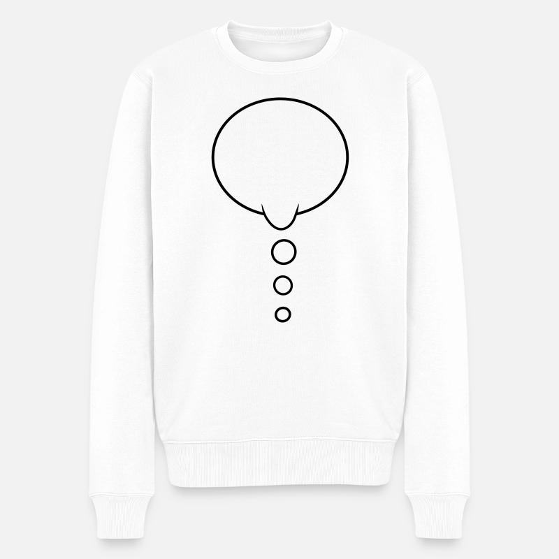 Pensée : Bubble Design - Pull Premium bio Homme - blanc