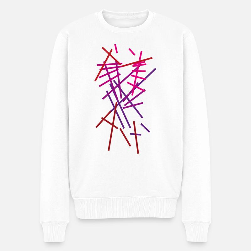 abstrait - Pull Premium bio Homme - blanc