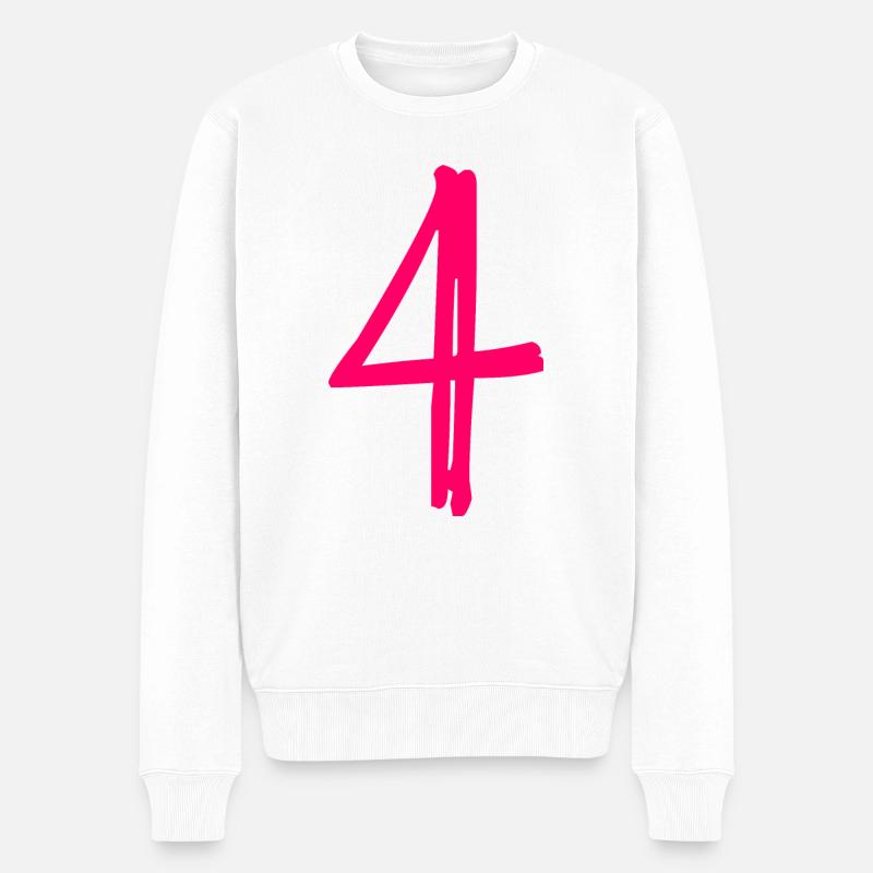 4 JAHRE. 4-jähriges Jubiläum. GEBURTSTAG 4 JAHRE. 4 - Männer Premium Bio Pullover - Weiß