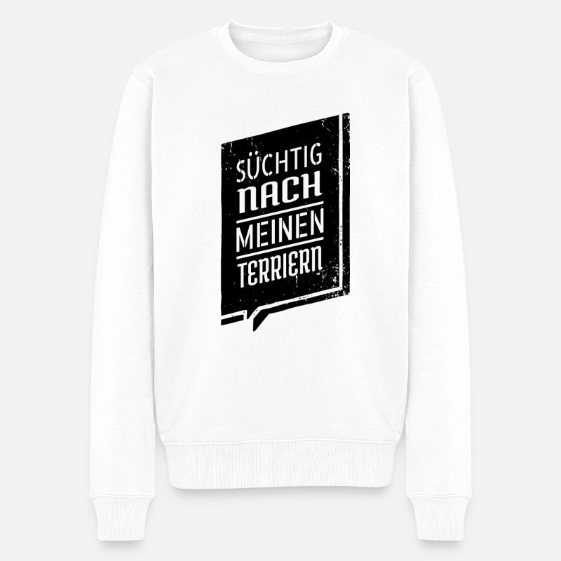 statement witzig geburtstagsgeschenk tier - Männer Premium Bio Pullover - Weiß