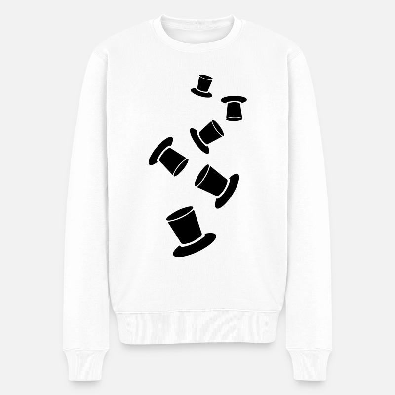 Zylinder Bräutigam - Männer Premium Bio Pullover - Weiß
