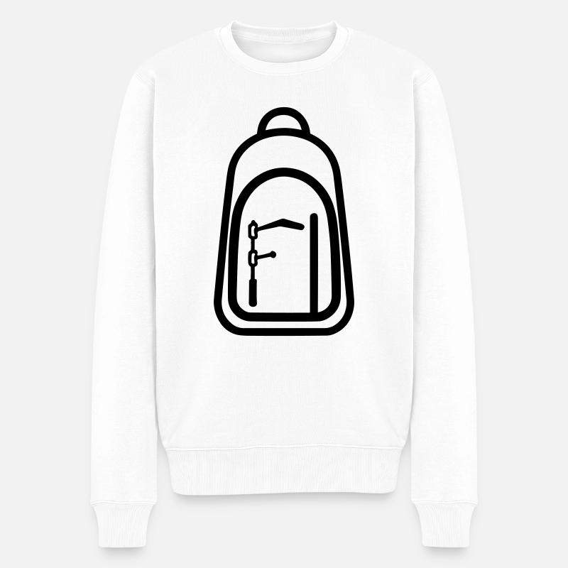 Rucksack - Männer Premium Bio Pullover - Weiß