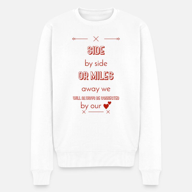 beste freunde - Männer Premium Bio Pullover - Weiß