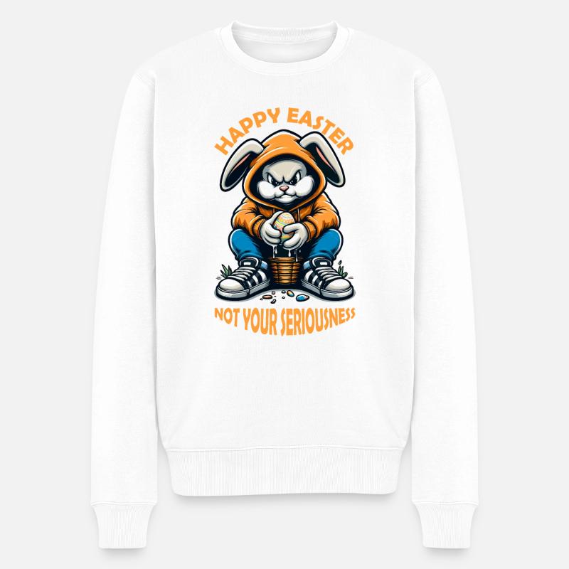 Joyeuses Pâques, pas votre sérieux - Pull Premium bio Homme - blanc