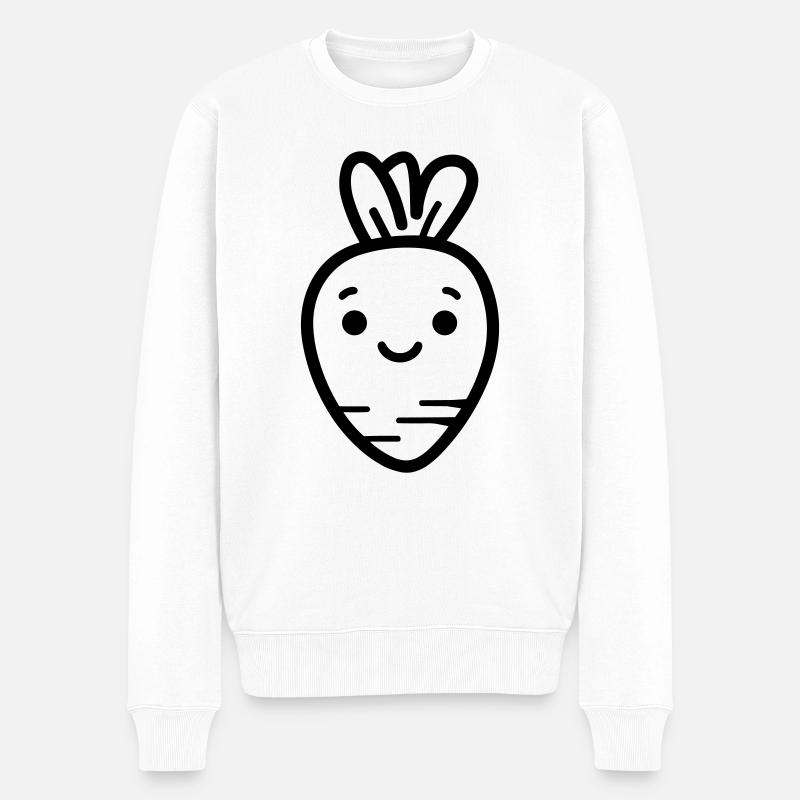Karotte - Männer Premium Bio Pullover - Weiß