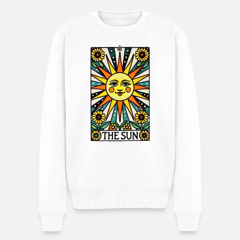 Die Sonne - Männer Premium Bio Pullover - Weiß