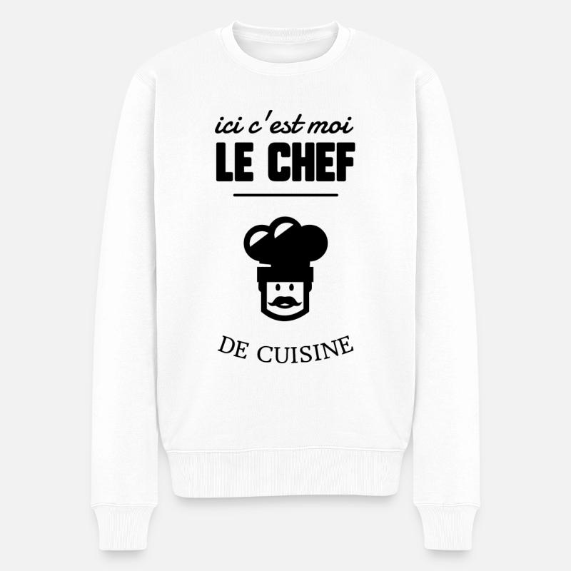 Chef de cuisine - Pull Premium bio Homme - blanc