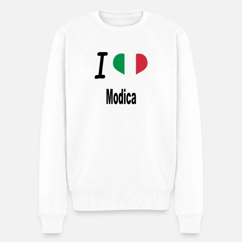 J'aime l'Italie Accueil Modica - Pull Premium bio Homme - blanc