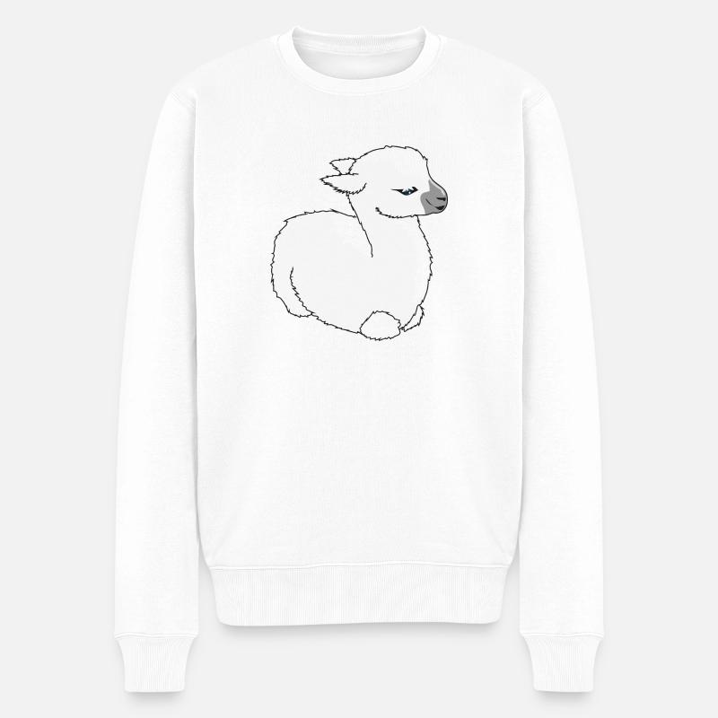 lama bebe - Pull Premium bio Homme - blanc