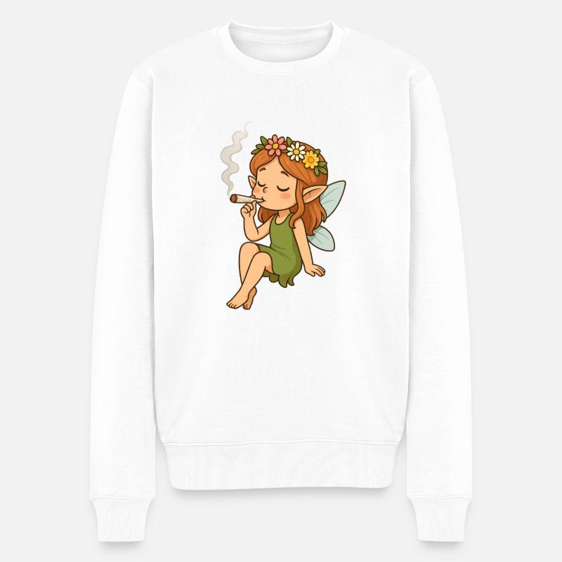 Fairy Kush - Männer Premium Bio Pullover - Weiß