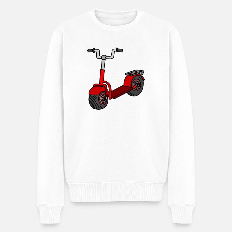 Kick Roller - Männer Premium Bio Pullover - Weiß