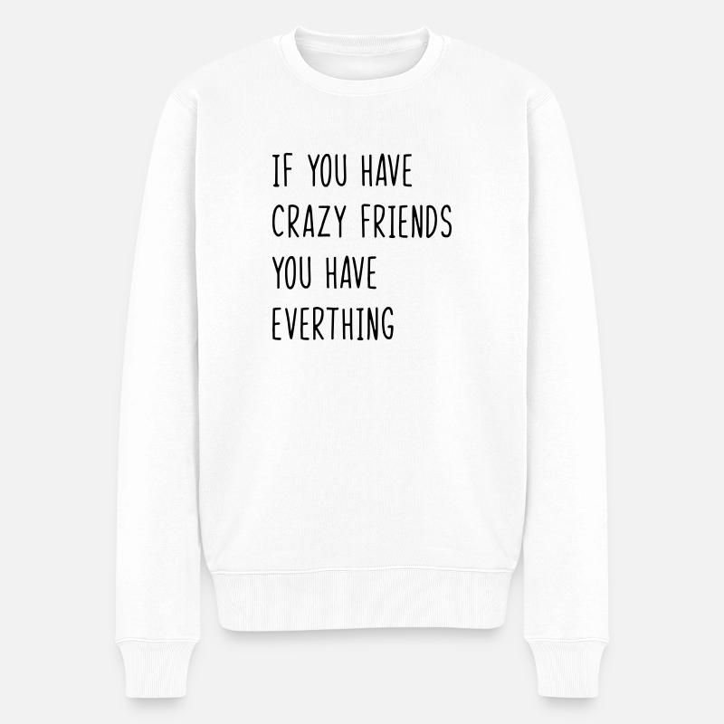 Bester Freund. Copains. Citations Freund - Pull Premium bio Homme - blanc