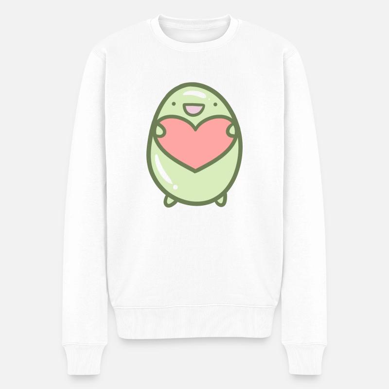 Haricot sucré Saint-Valentin - Pull Premium bio Homme - blanc