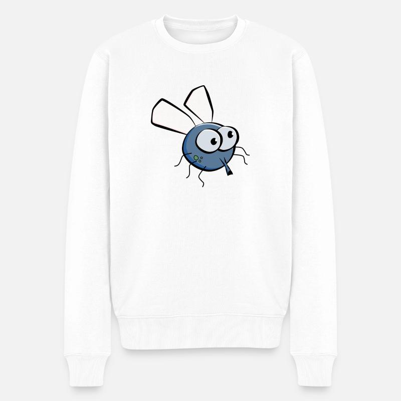 Fliege - Männer Premium Bio Pullover - Weiß