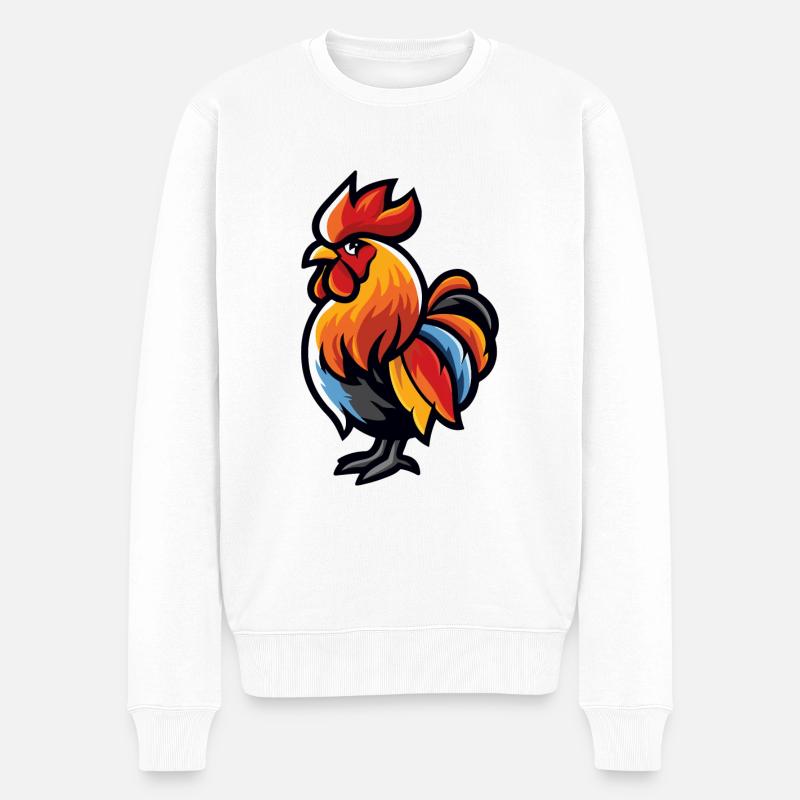 Hahn Comic - Männer Premium Bio Pullover - Weiß