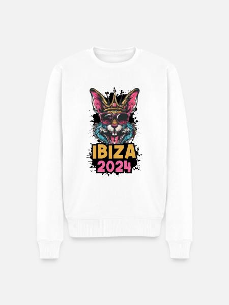 Ibiza 2024 Bunny - Men's Premium Organic Jumper - white