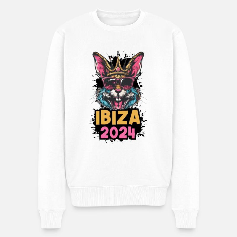 Lapin Ibiza 2024 - Pull Premium bio Homme - blanc