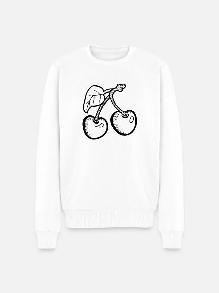 cherries cherries veggie vegetables fruits16 - Men's Premium Organic Jumper - white