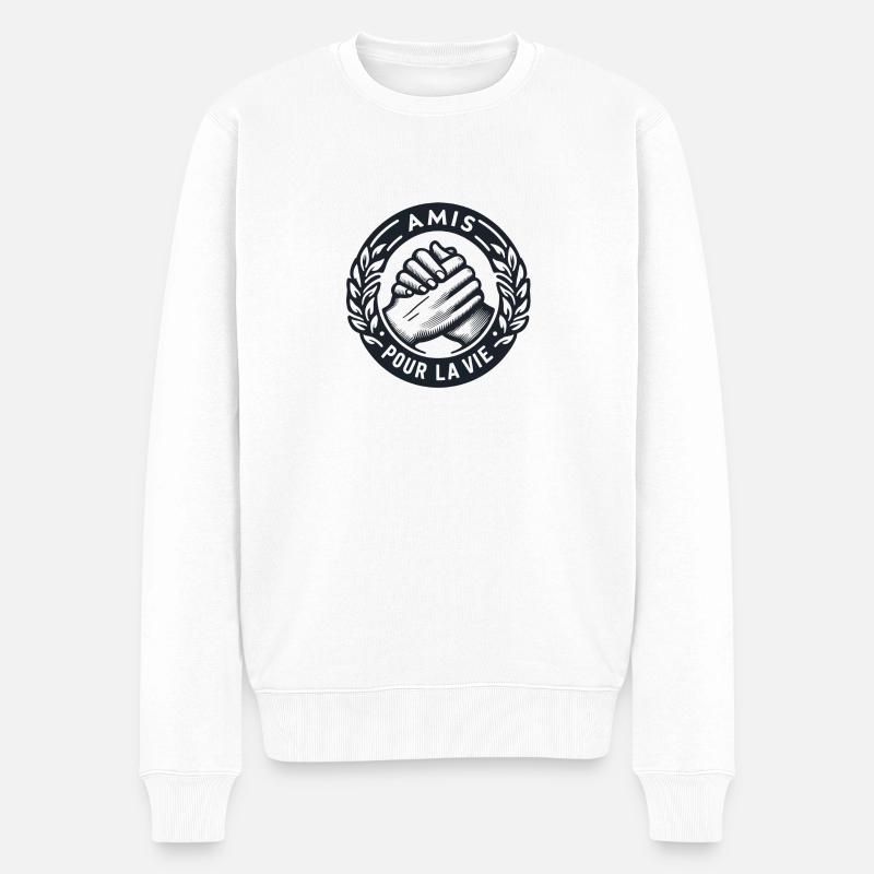 Amis pour la vie - Pull Premium bio Homme - blanc