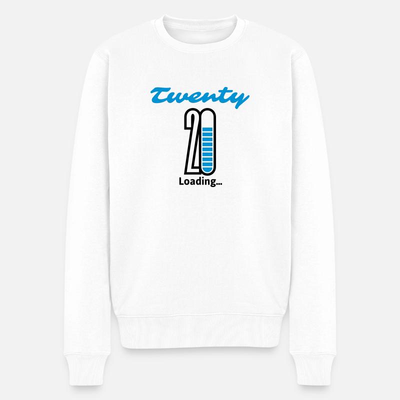 Twenty Loading... - Männer Premium Bio Pullover - Weiß