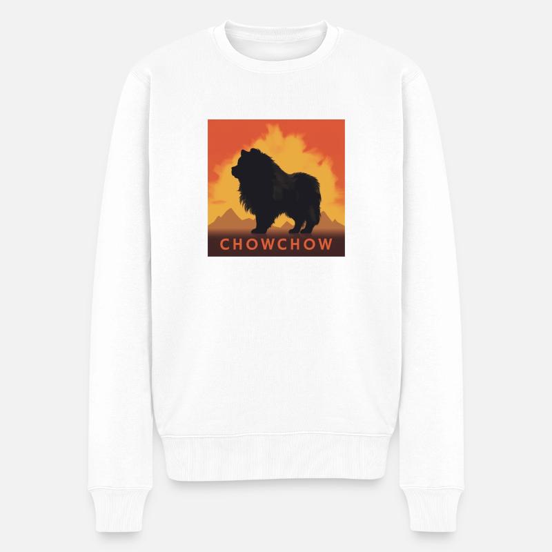 Chowchow - Männer Premium Bio Pullover - Weiß