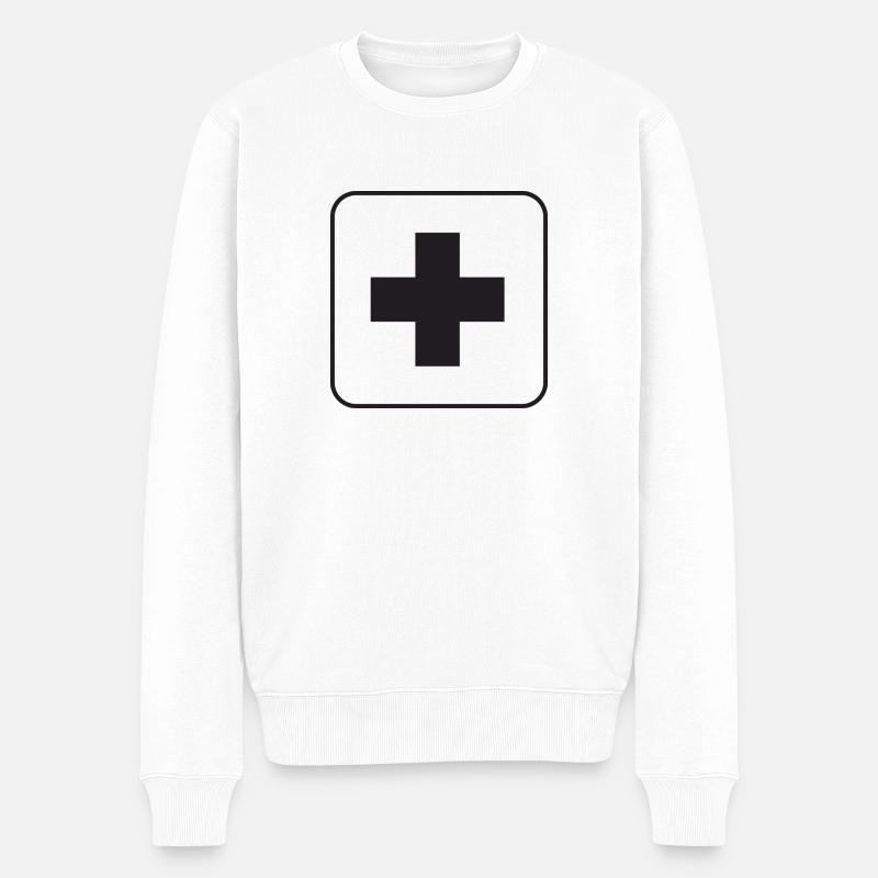 premiers soins - Pull Premium bio Homme - blanc