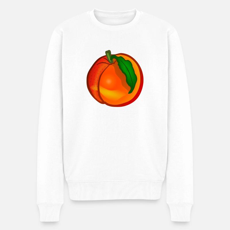 veggie Veggie pêche pêche fruits2 - Pull Premium bio Homme - blanc