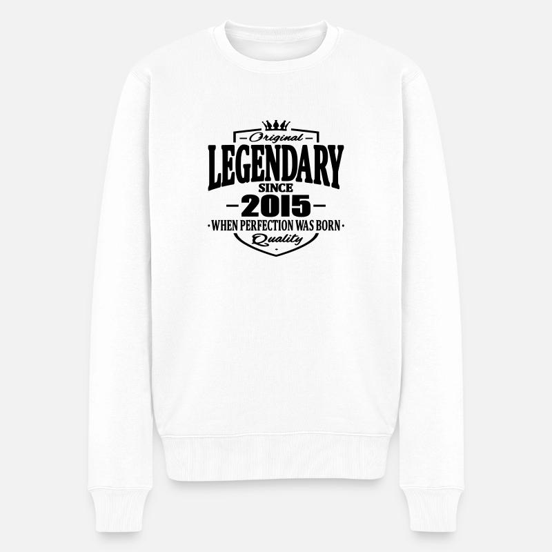Legendär seit 2015 - Männer Premium Bio Pullover - Weiß