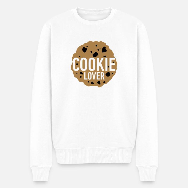 cookie lover - Männer Premium Bio Pullover - Weiß