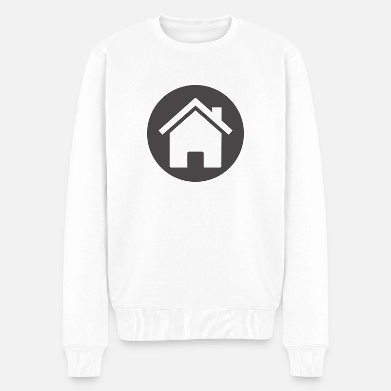 construction de maisons maison maison architecture gebaeude206 - Pull Premium bio Homme - blanc