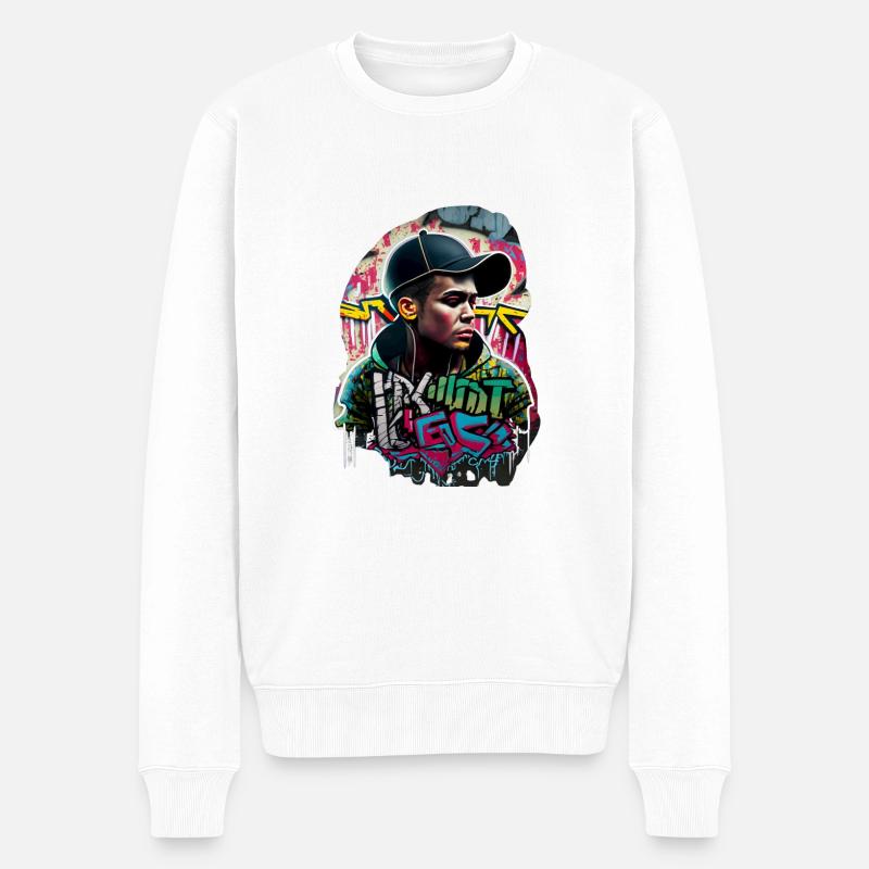 IMG 1645 - Männer Premium Bio Pullover - Weiß