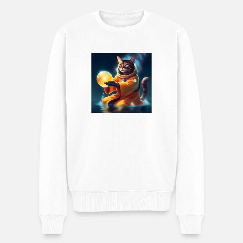 Sushumi ☀️☀️☀️ - Männer Premium Bio Pullover - Weiß