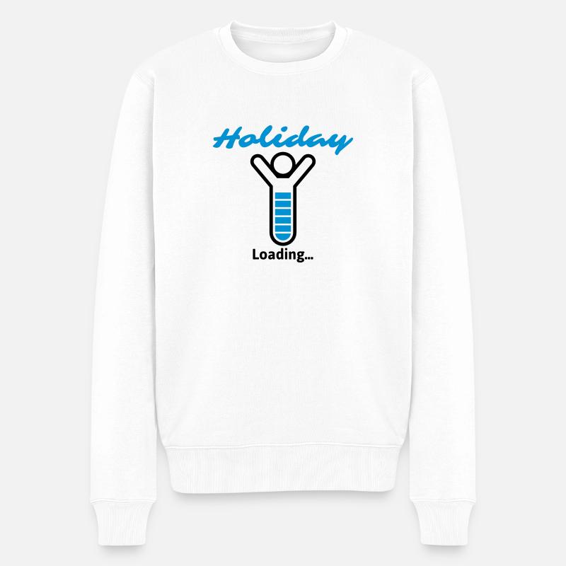 Holiday Loading... - Männer Premium Bio Pullover - Weiß