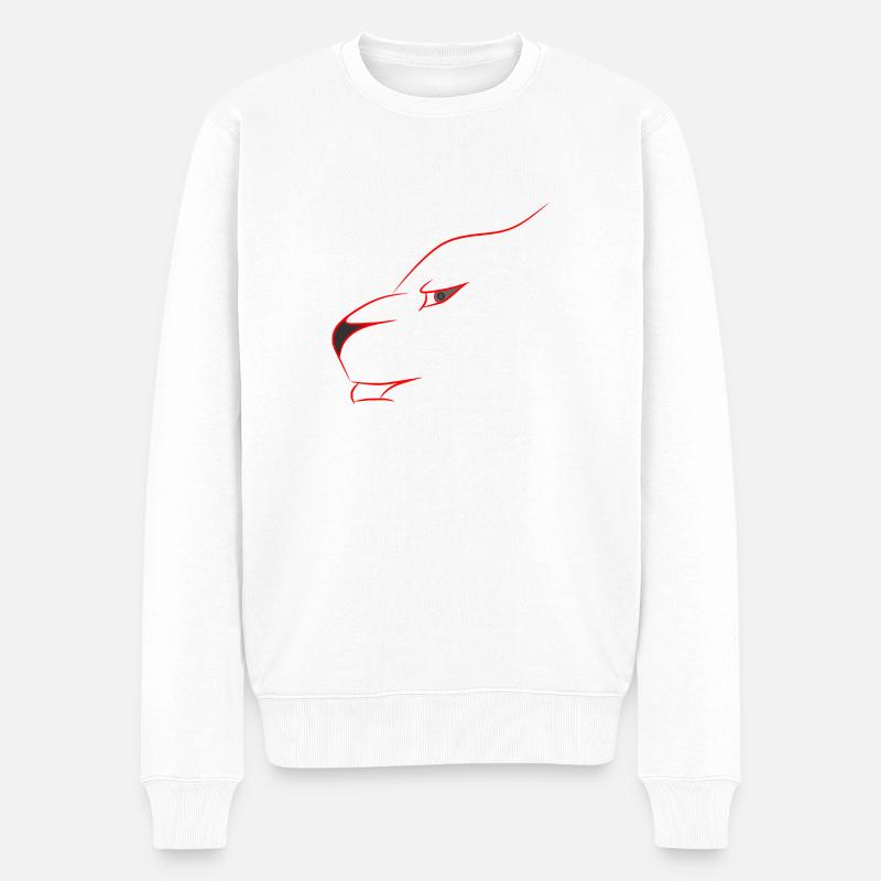 Leo Bitcoin à l'esprit - Pull Premium bio Homme - blanc