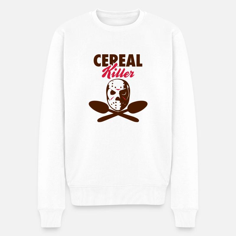Cereal Killer - Männer Premium Bio Pullover - Weiß