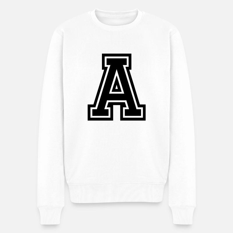 A - Männer Premium Bio Pullover - Weiß