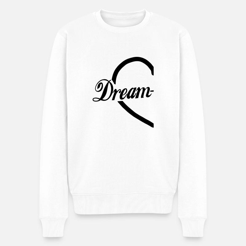 Dream-Team Herz - Männer Premium Bio Pullover - Weiß