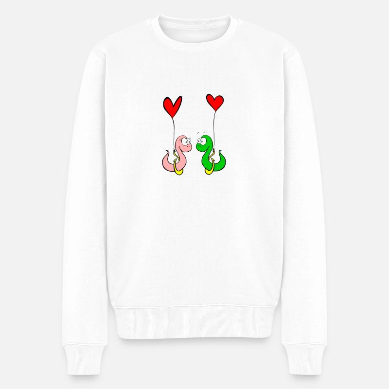 asticots amoureux - Pull Premium bio Homme - blanc