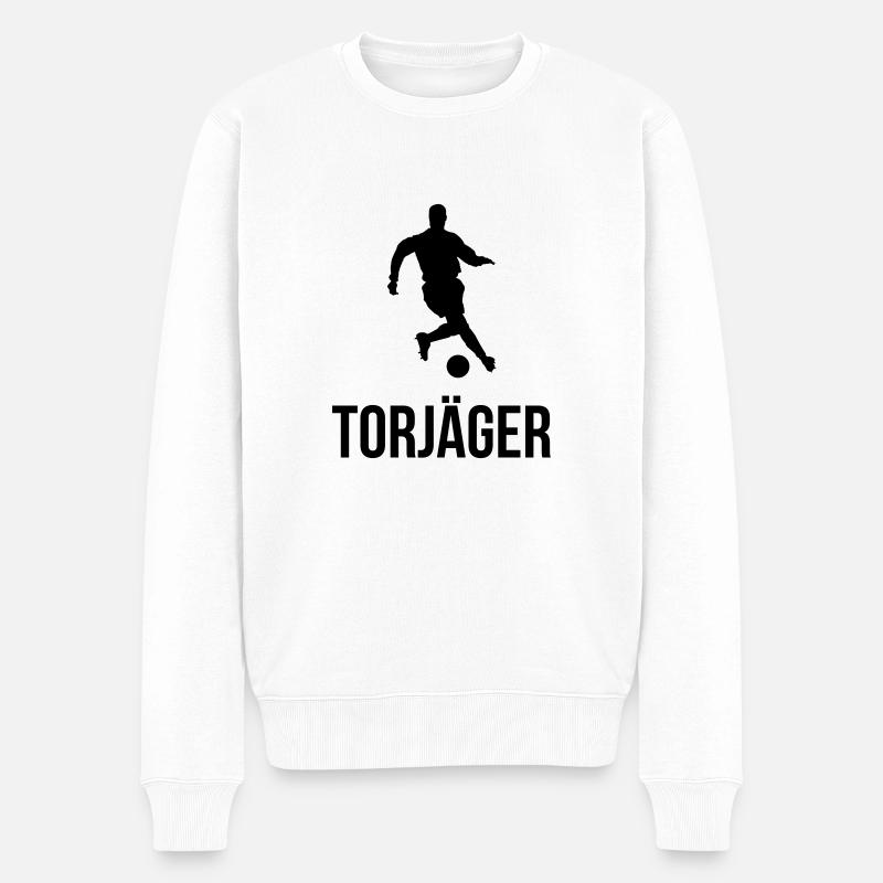 Torjäger - Männer Premium Bio Pullover - Weiß